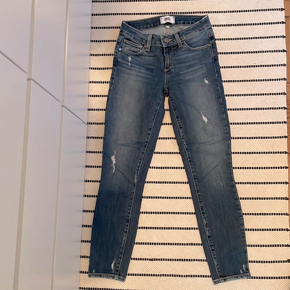 Paige Sz24 Distresses Skinny Jeans